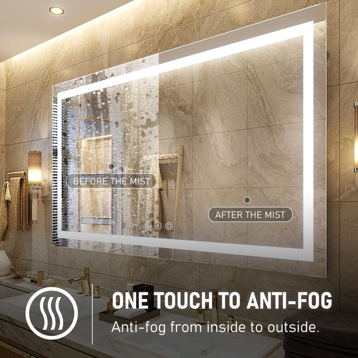 Orren Ellis Fogless, Dimmable, Color Temperature Adjustable LED